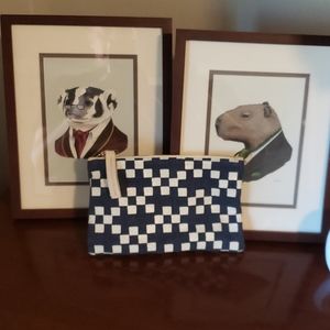 Clare V Small Checkered Pouch Clutch EUC